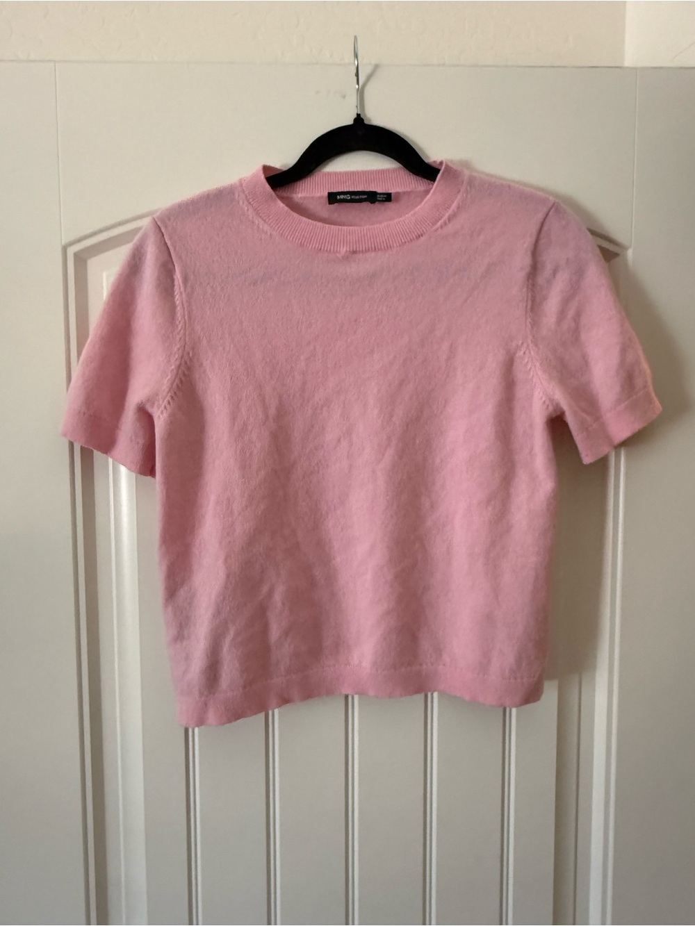 Ming Wang Pastel Pink Short Sleeve Knit Top